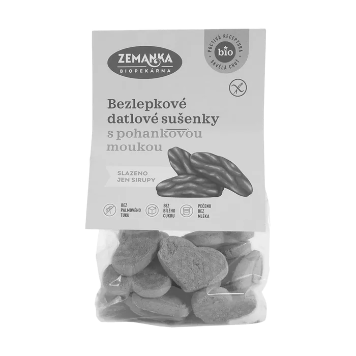 Biopekárna Zemanka Bezlepkové datlové Bio sušenky s pohankou 100g BIO